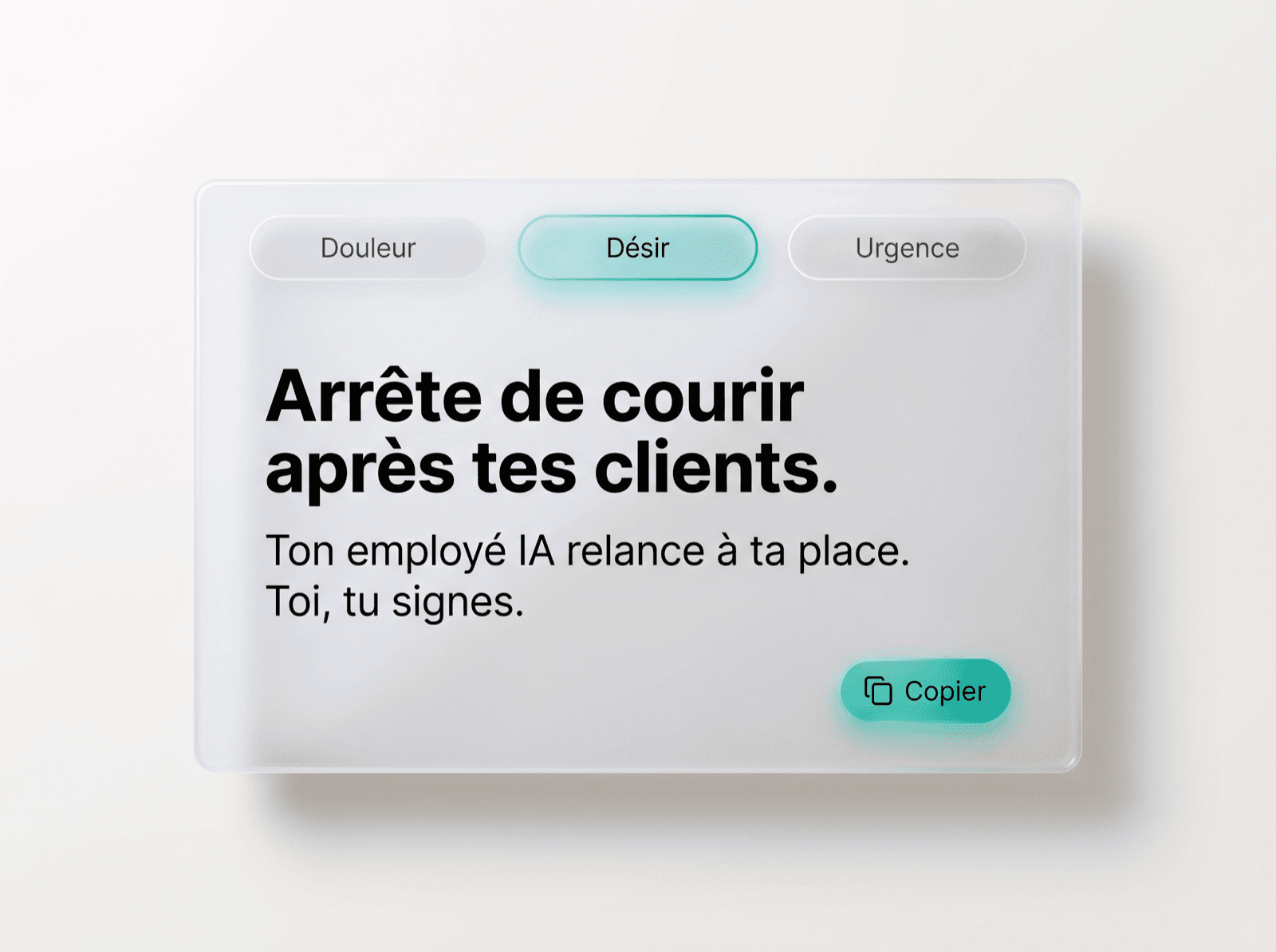 Tu valides ce que Karim prépare.
